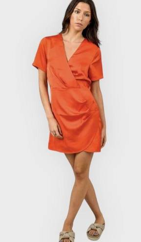 RD Style  Poppy Satin Faux Wrap Dress Size Medium