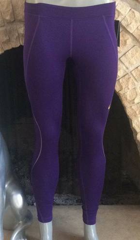 ASICS NEW  Motion Dry Purple Leggings NWT $55 Women's XS