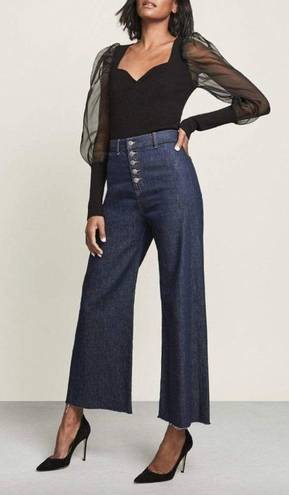 Veronica Beard  Finian Mixed Media Wool Blend Top Black Womens Size XS
