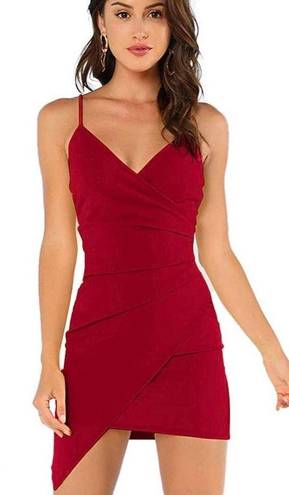 Red Bodycon Mini Dress Size XS