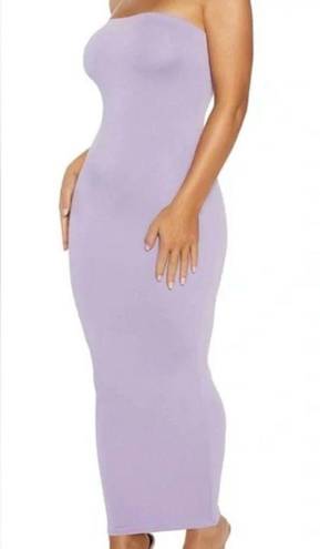 Naked Wardrobe Size 3X The NW Tube Dress Iris Purple Strapless Crepe Bodycon NEW