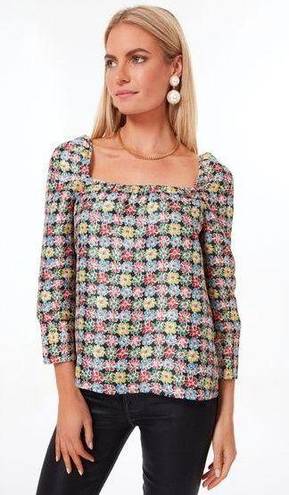 Tuckernuck  NEW Punchy Jacquard Pink Emilie Blouse Top Floral XL Tnuck NWT