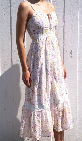 Jessica Simpson White Floral Midaxi Dress