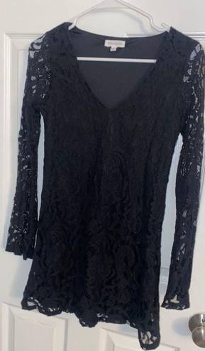 Socialite Black Lace Long Sleeve Dress