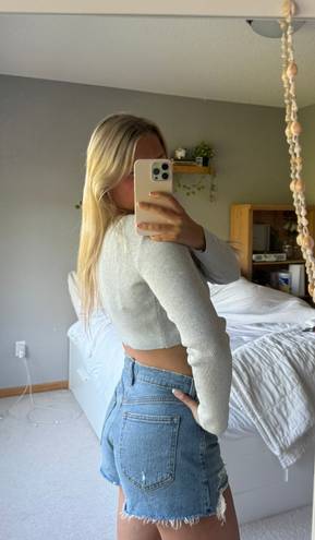 Brandy Melville Gray Button Sweater