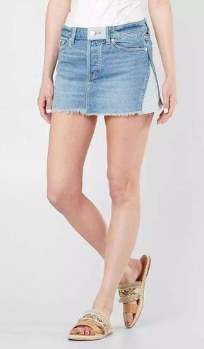 Free People Patched Denim Mini Skirt