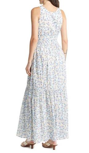 Something Navy  Maxi Dress, Floral Smocked Cotton Cream Multi, Size XS New w/Tag