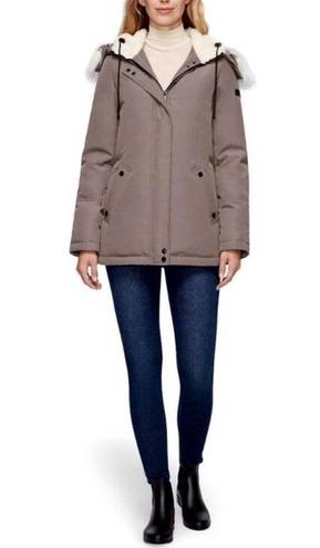 Sam Edelman  short parka with faux fur gray Small