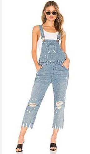 One Teaspoon ONE X  Hooligan Distressed Cropped Denim overalls size 28