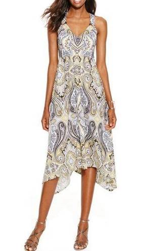 INC  Petite Paisley Handkerchief-Hem Dress, Created for Macy's