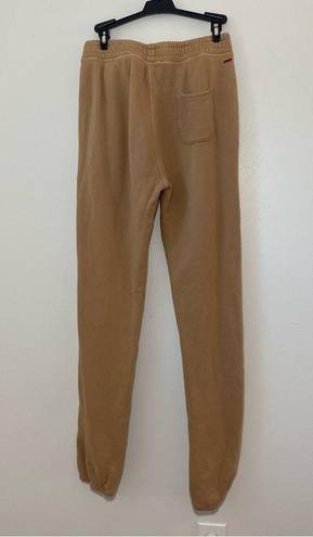 N: Philanthropy Front Zip Joggers Sweatpants in Camel Tan Size M