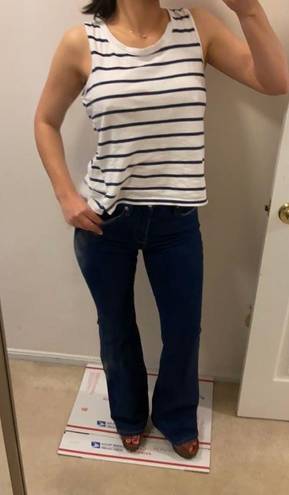 Good American high waisted flared jeans. 2