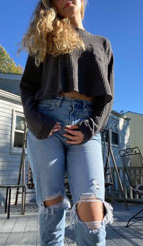 Wild Fable Gray Cropped Sweater