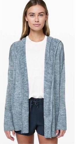 Lululemon Calm and Collected Wrap Heathered Sailboat Blue Sweater Size 6?