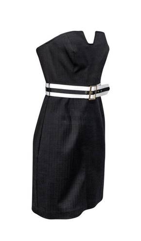 Trina Turk  - Black Strapless Dress W/ Belt Sz 0 (b8.1)