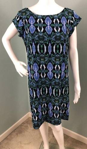 Sam Edelman NWT Women's  Cap Sleeve Illusion Panel Shift Dress Sz Large