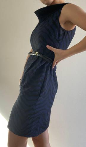 Ali Ro Blue & Black Striped  Dress Size 2