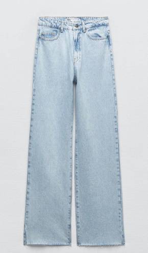 ZARA Wide Leg High Rise Jeans