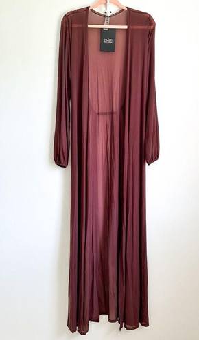 Naked Wardrobe NWT  Lux Life Swim Coverup in Chocolate sz