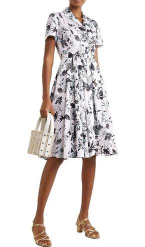 Jason Wu  COLLECTION Pleated floral-print cotton-poplin dress size 10