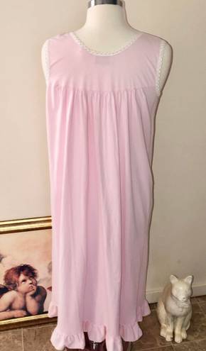 Vintage NICOLE baby pink maxi Nightgown Large