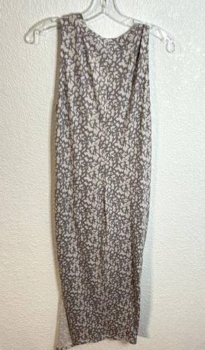 Stitch Fix Nine Britton Abigail Knit Fitted Dress Womens Size Large Taupe Gray White NWT