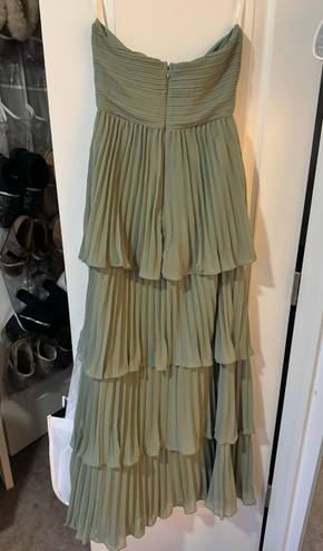 Lulus sage green tiered maxi dress