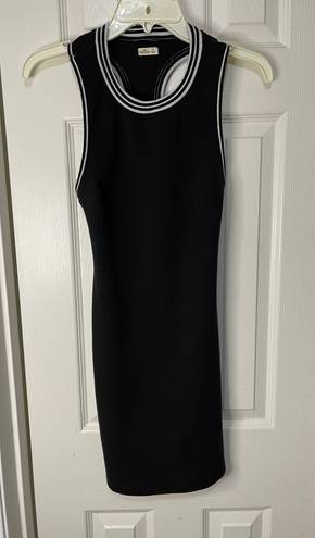 Hollister Black and White Sleeveless Racerback Bodycon Dress size XS