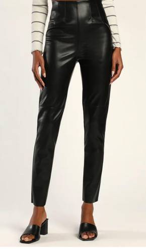 Lulus Black High Waisted Faux Leather Pants