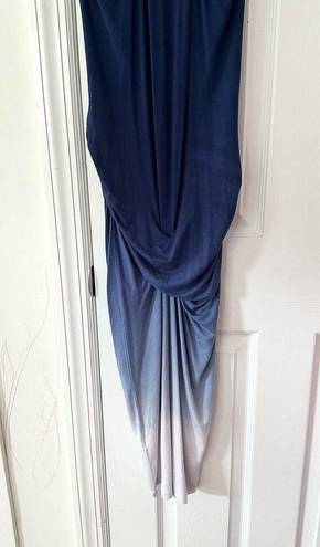 Young Fabulous and Broke  Hamptons Blue Ombre Midi Knot Waist Tank Bodycon Dress M