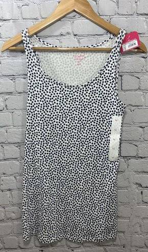 Isabel Maternity Polka Dot Tank Top Soft Stretch Navy & White Women's M NWT