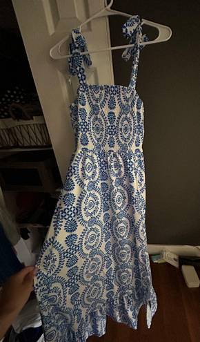 Blue Patterned Dress Size M