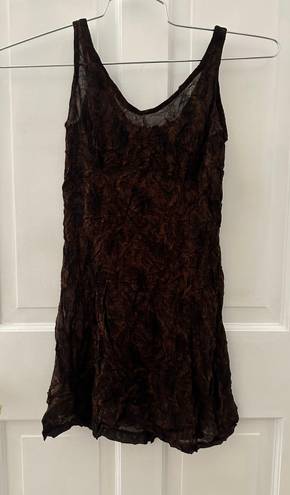 Betsey Johnson Sheer Crinkled Mini Dress Cover Up