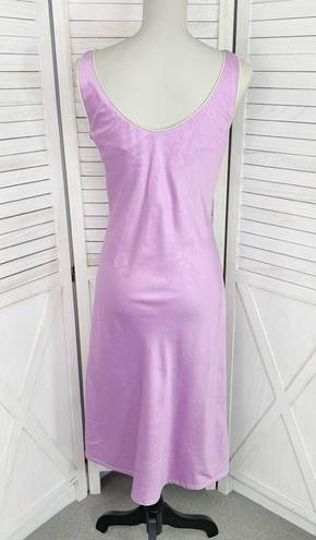 Vintage Fernando Squette J Flower Embossed Nightgown Lavender Small