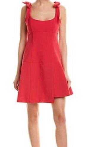 Cinq à Sept Cinq a Sept Jeanette Red Tie Shoulder Flare Mini Dress Size 4 NWT