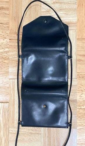 Hermès Vintage 80s HERMES Paris Blue Leather Travel Writing Case Crossbody Shoulder Bag