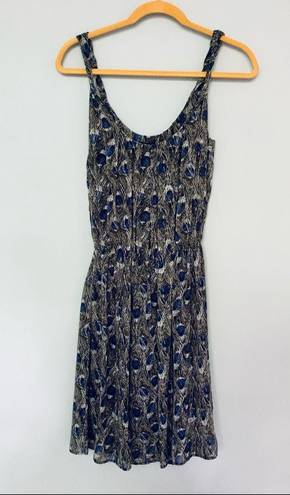 Angie  Francescas Collection Black Gray Blue Feather Sleeveless Sun Dress Size S