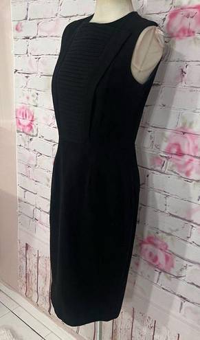 Kimberly  Ovitz black panel front wool sleeveless sheath dress