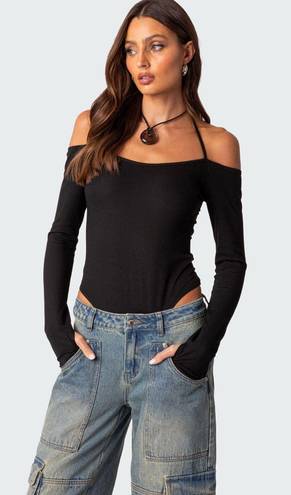 Edikted Black Long Sleeve Bodysuit