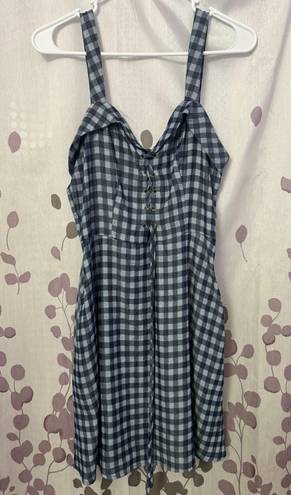 JC Penny Blue Checkered Spring Dress