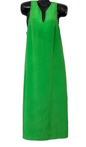 Natori Black Label Vintage Green Sleeveless V-Neck Racerback Kaftan Maxi Dress