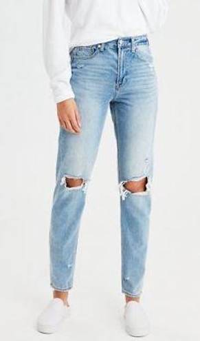American Eagle ripped mom jeans