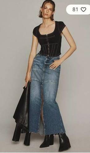 Pilcro  CONTRAST STITCH CORSET TOP