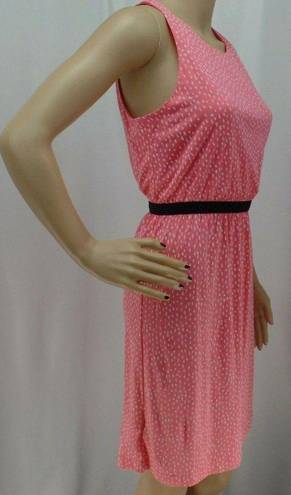 The Loft "" WATERMELON POLKA DOT PRINT SOFT KNIT CAREER CASUAL DRESS SIZE: MP NWT