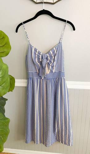 Lush Clothing Lush Women’s Blue White Cut Out Midi Dress Size Small