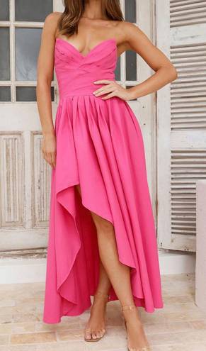 Hello Molly WISE TALES STRAPLESS MAXI DRESS PINK