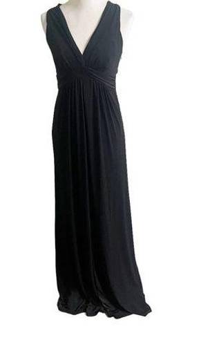 White House | Black Market  Black Cocktail Party Maxi Dress Size 4 Cross Back