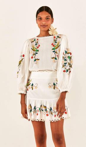 Farm Rio NWT  Pitanga Embroidery Mini Skirt