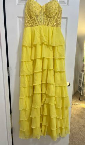 Yellow Prom Dress Size 12