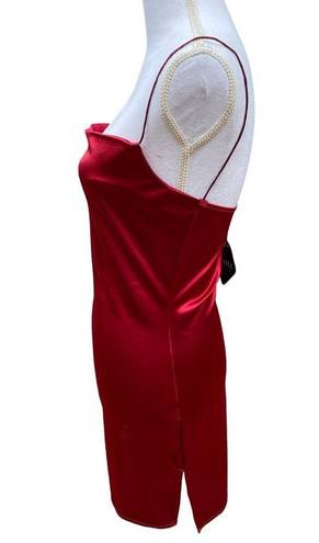 Zaful  Slip Dress Slip Cowl Neck Red Women's Size Medium